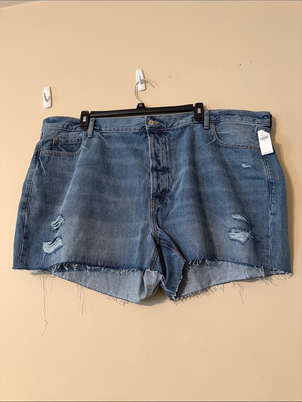Old Navy Light Blue Distressed Denim Jean Shorts